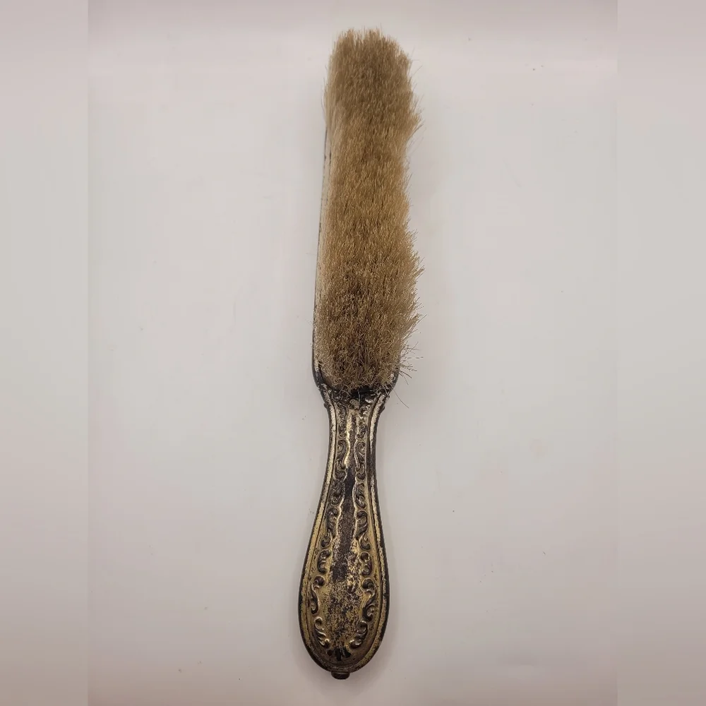 Vintage Silver Hairbrush with Ornate Design